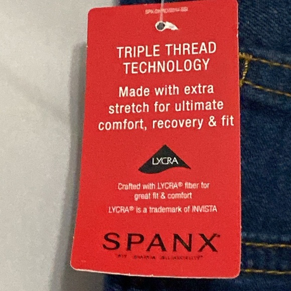 NWT SPANX THE SIGNATURE STRAIGHT SIZE30 Dark Indigo Women's Jeggings side Zipper - Picture 2 of 13